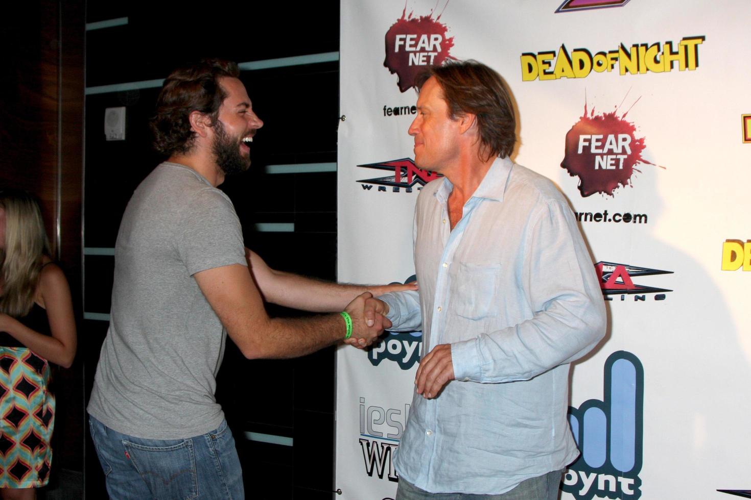Zachary Levi  Kevin Sorbo  arriving at the Wrath of Con Party at the Hard Rock Hotel in San Diego CA on July 24 20092009 photo