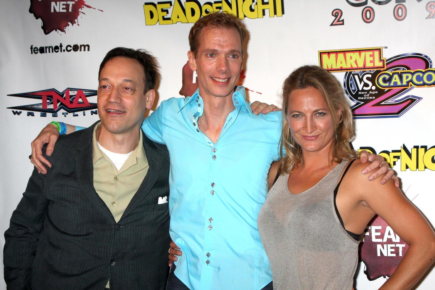 Ted RaimiDoug Jones   Zoe Bell arriving at the Wrath of Con Party at the Hard Rock Hotel in San Diego CA on July 24 20092009 photo