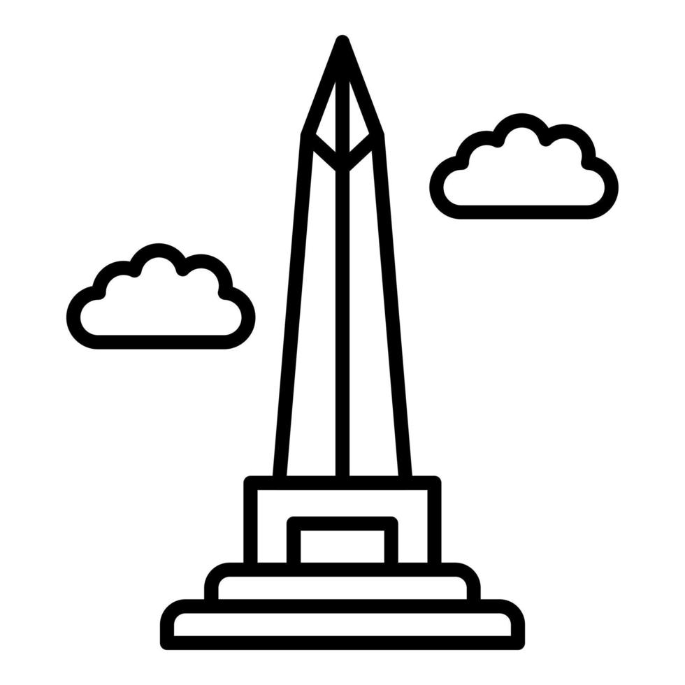 obelisco de buenos aires icono estilo vector