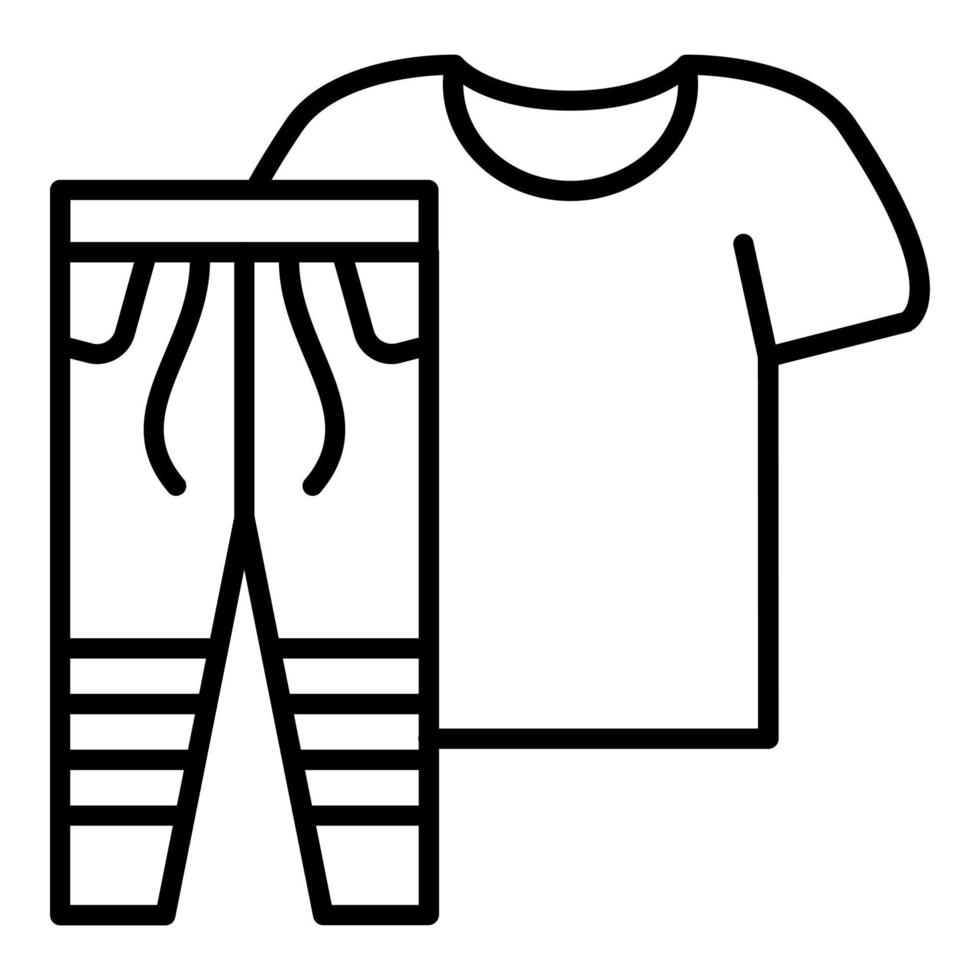 Exercise Clothes Icon Style vector