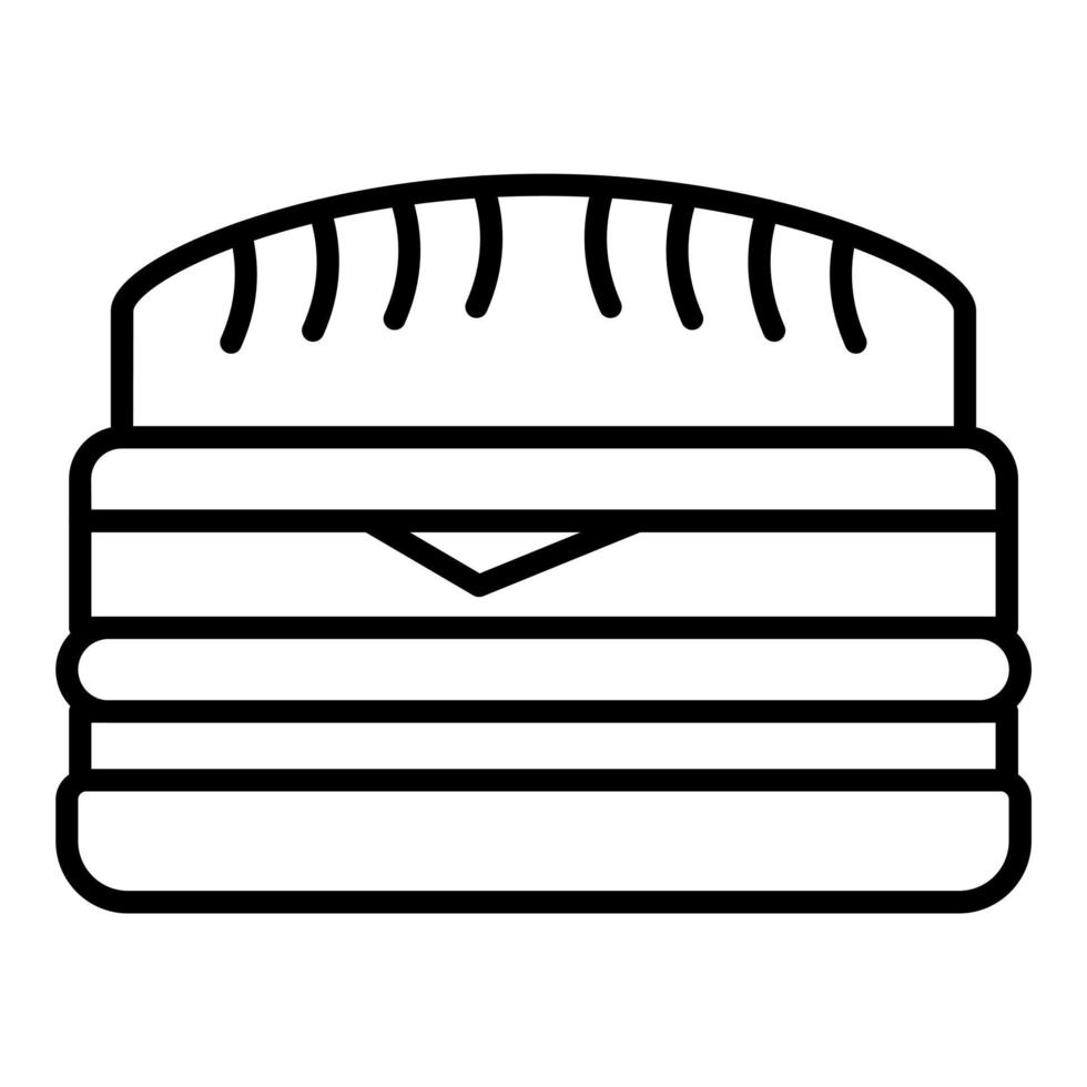 Cuban Sandwich Icon Style vector