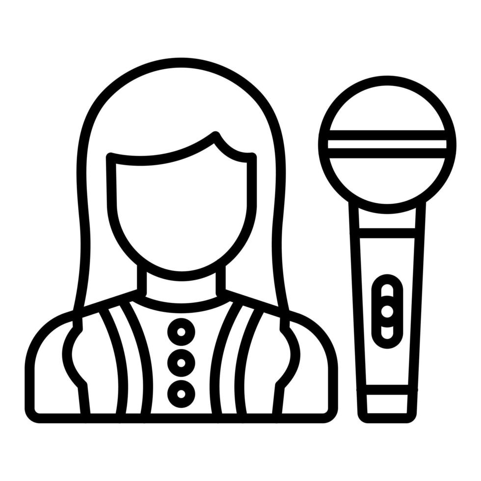 Host Female Icon Style vector