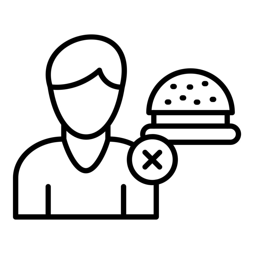 No Appetite Icon Style vector