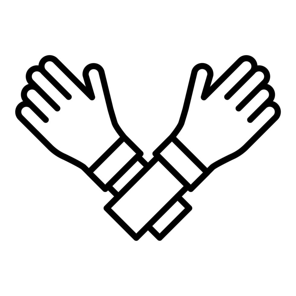 Hands Crossed Icon Style vector