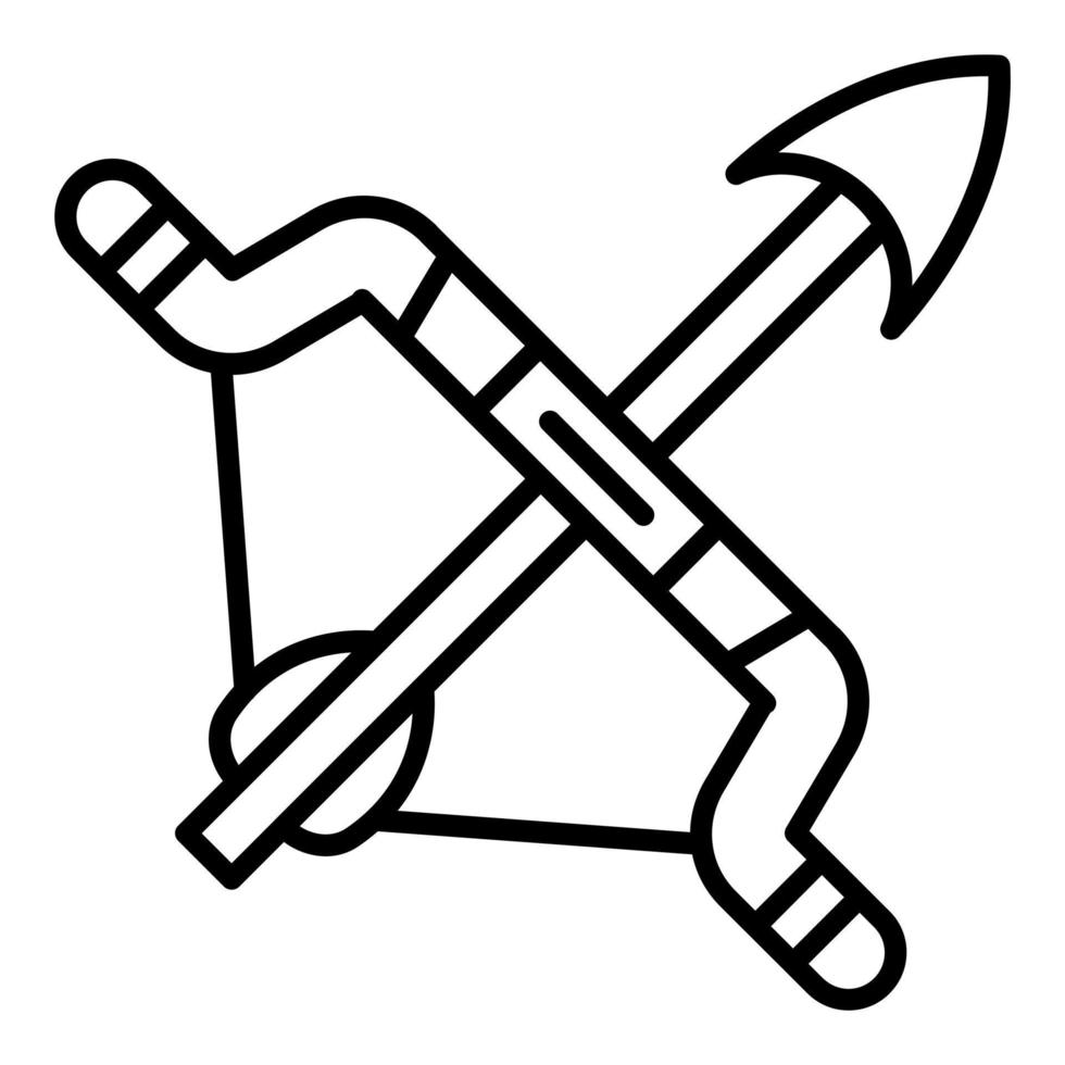 arco y flecha icono estilo vector