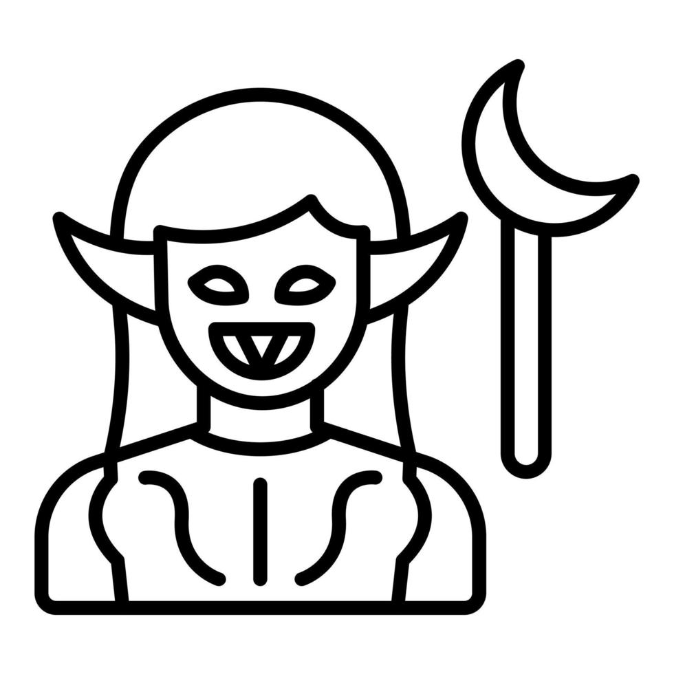 Dark Elf Icon Style vector