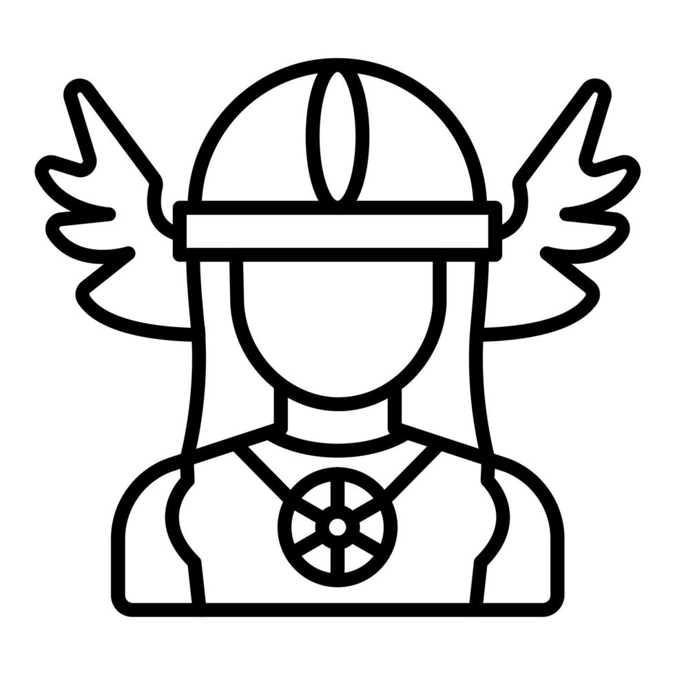 Shieldmaiden Icon Style vector