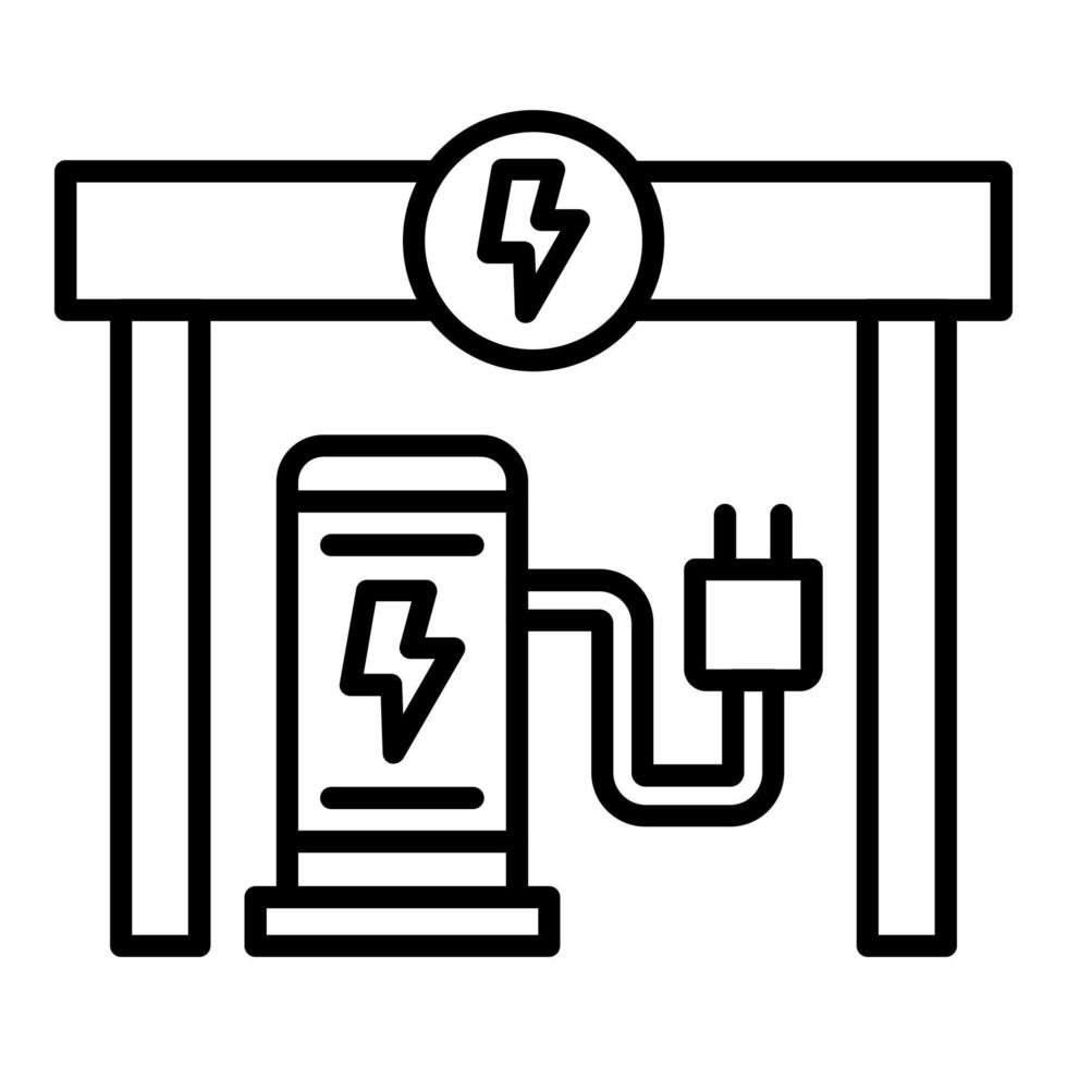 Charging Station Icon Style vector