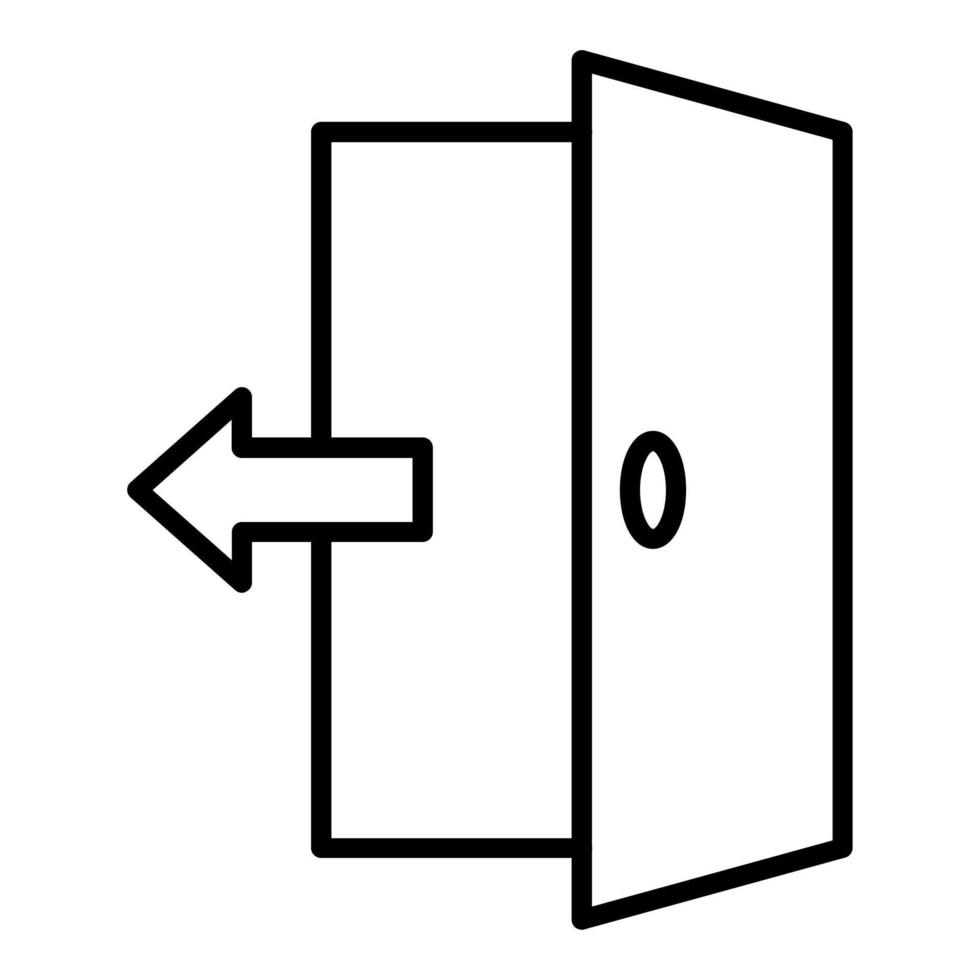 Exit Door Icon Style vector