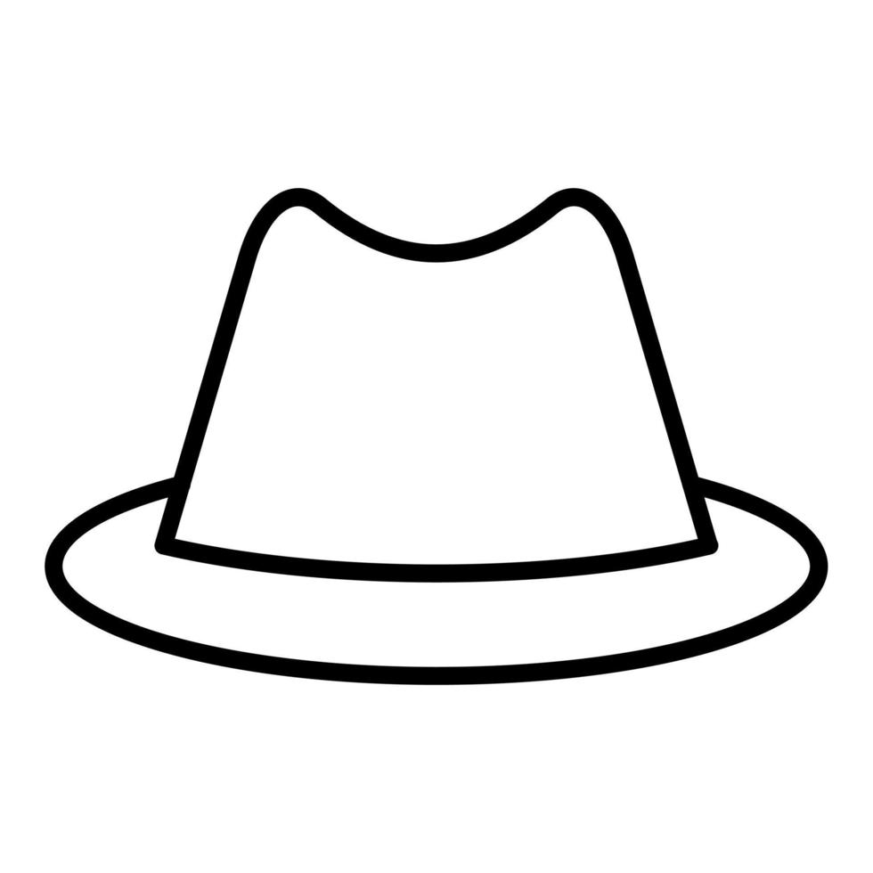 estilo de icono de sombrero de vaquero vector