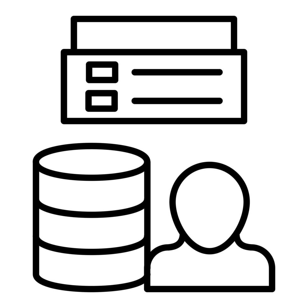 Client Database Icon Style vector