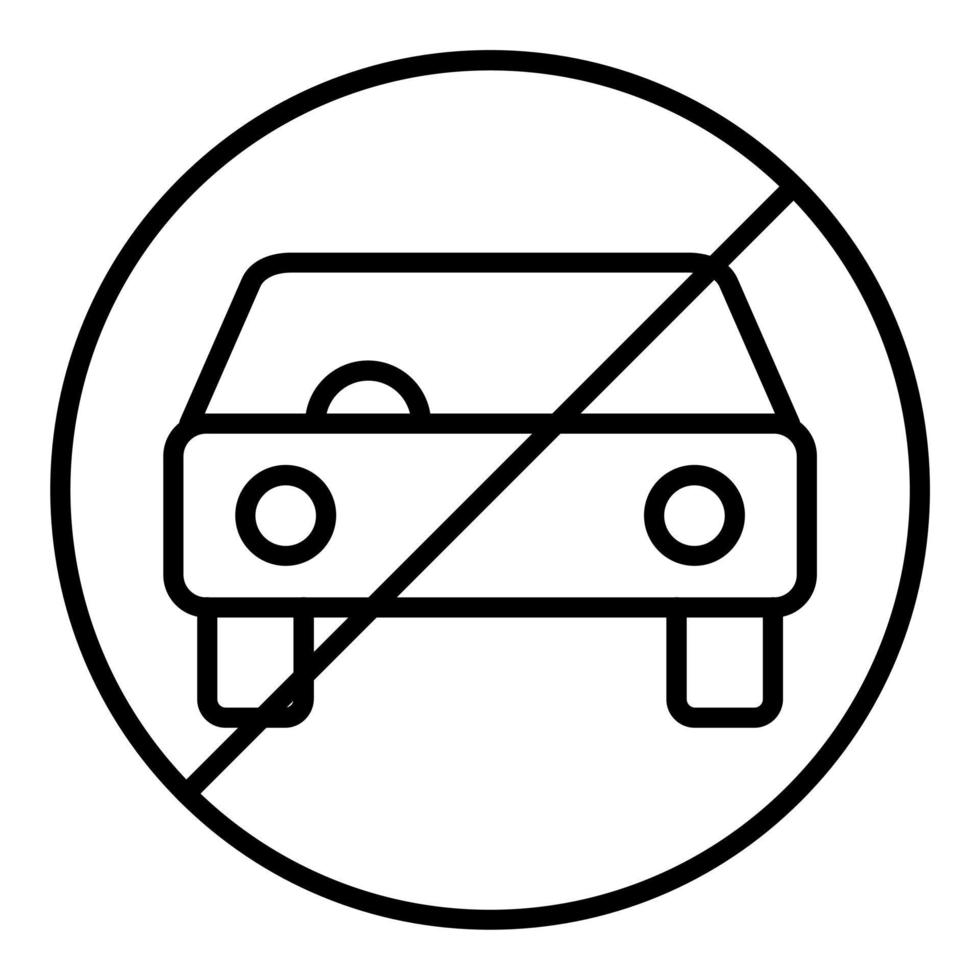 No Commute Icon Style vector