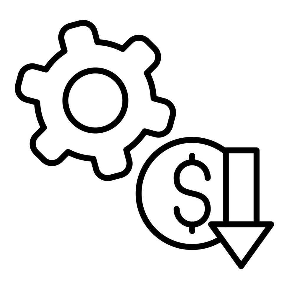 Low Startup Cost Icon Style vector