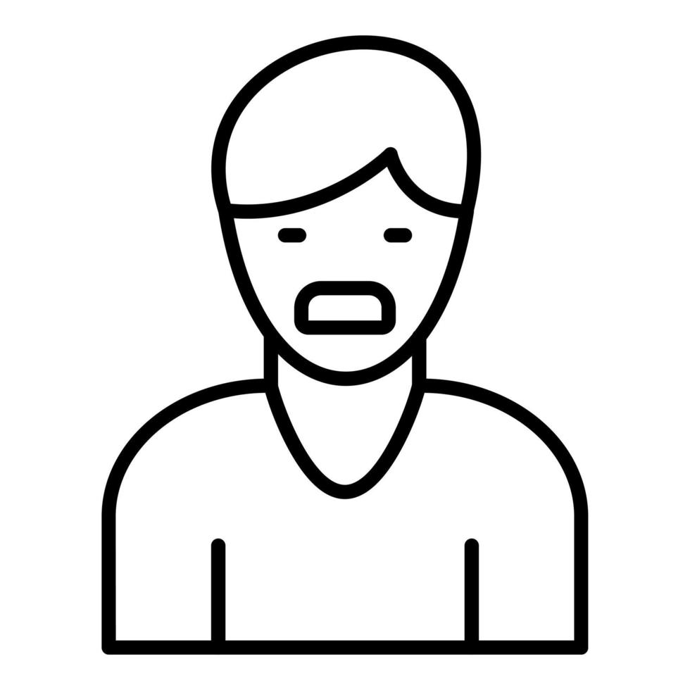 Choking Feeling Icon Style vector