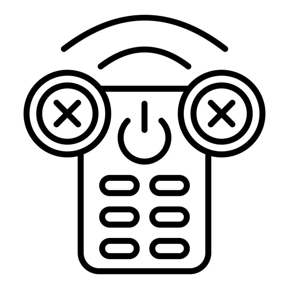 Remote Not Pairing Icon Style vector
