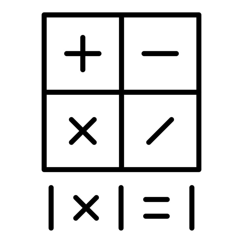 estilo de icono de matemáticas vector