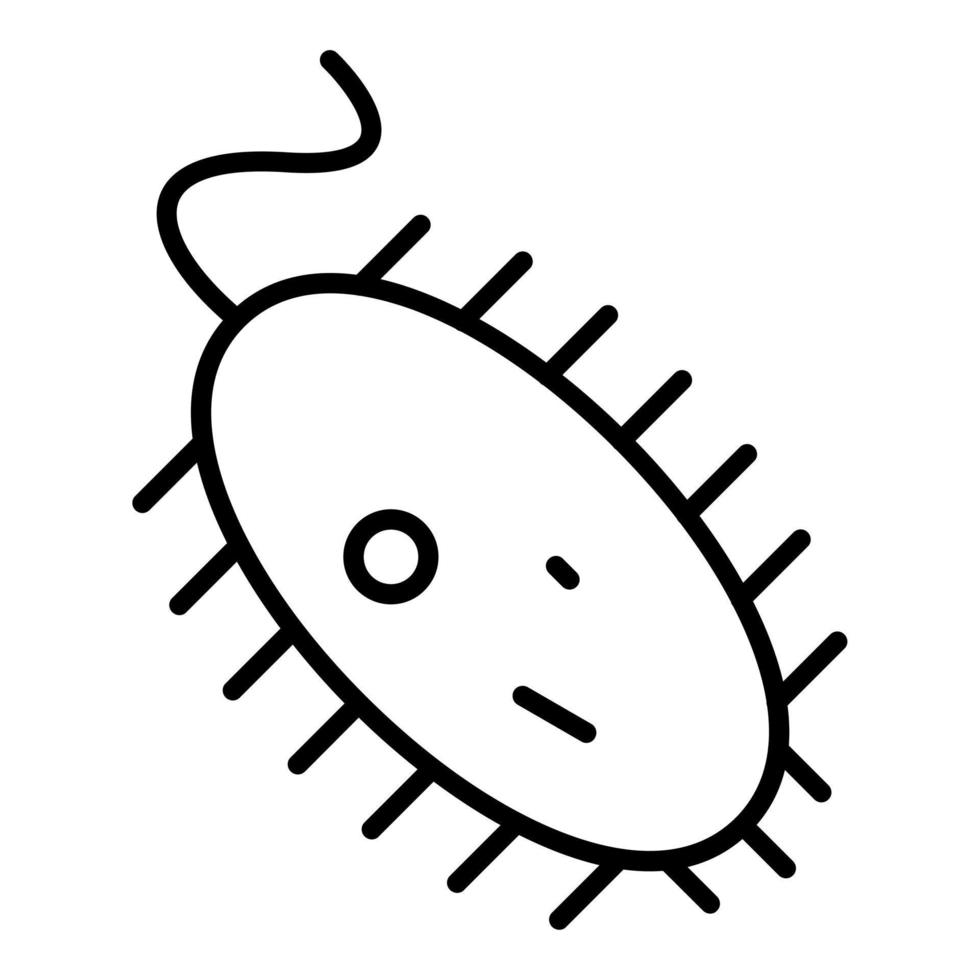 microbio icono estilo vector