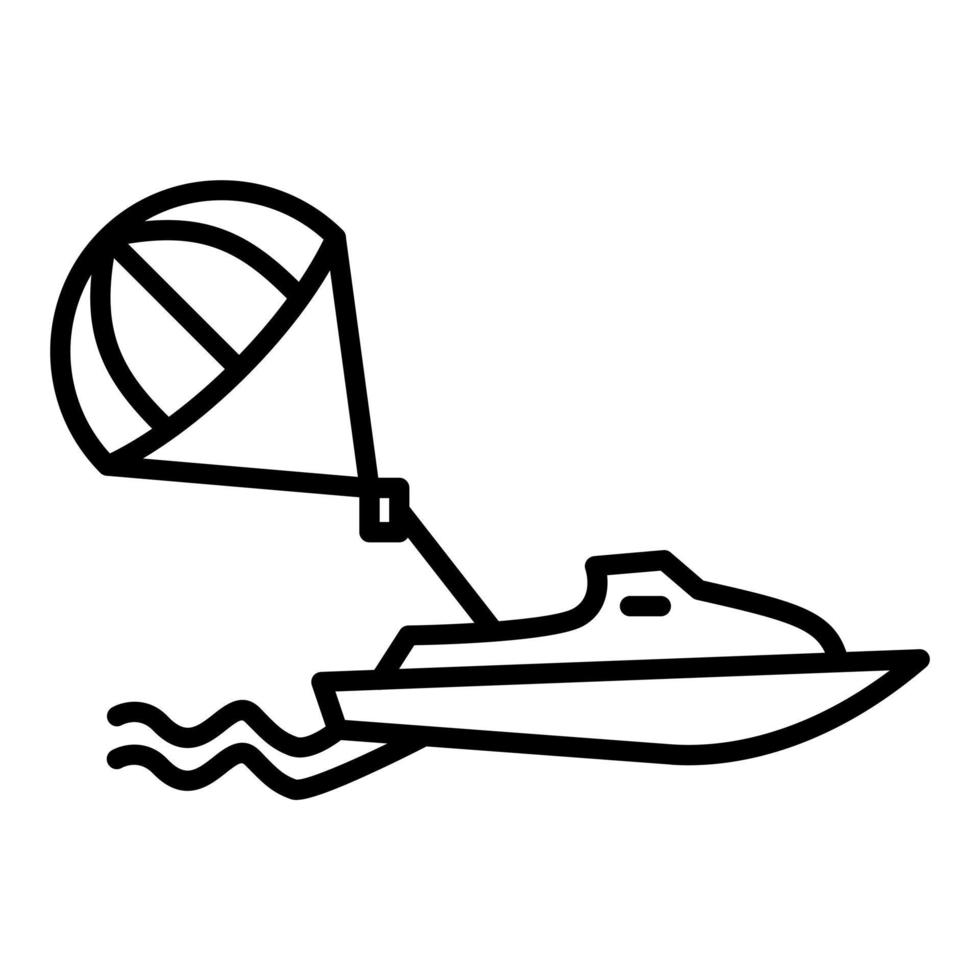 Parasailing Icon Style vector