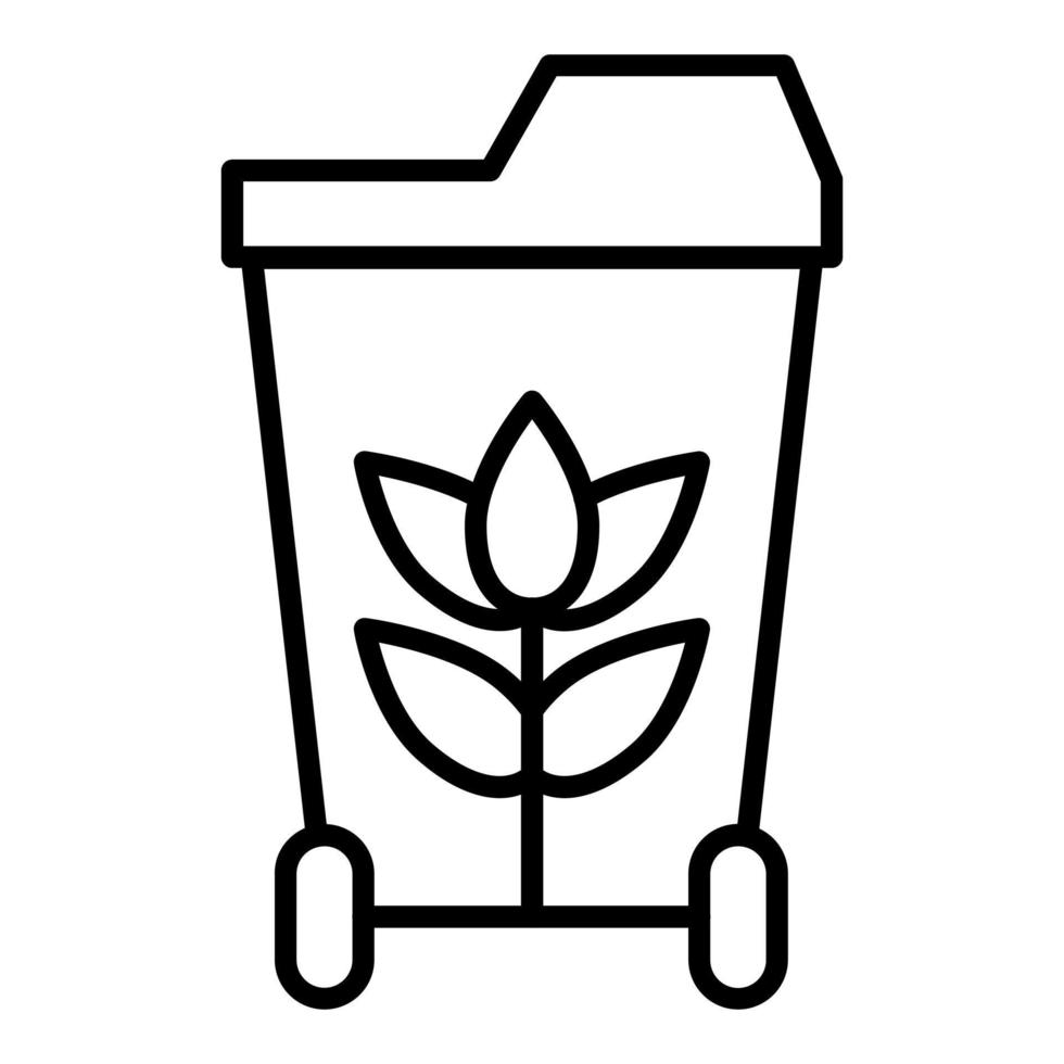 Compost Bin Icon Style vector