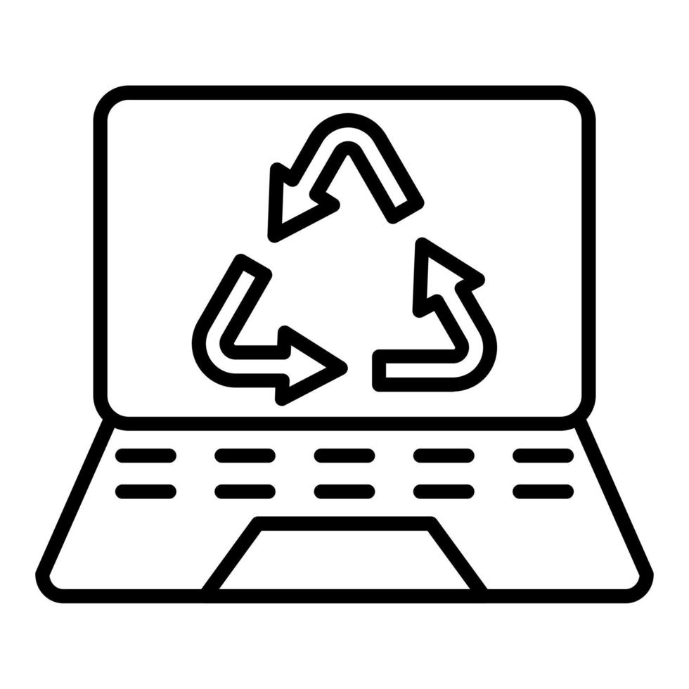 Electronics Recycling Icon Style vector