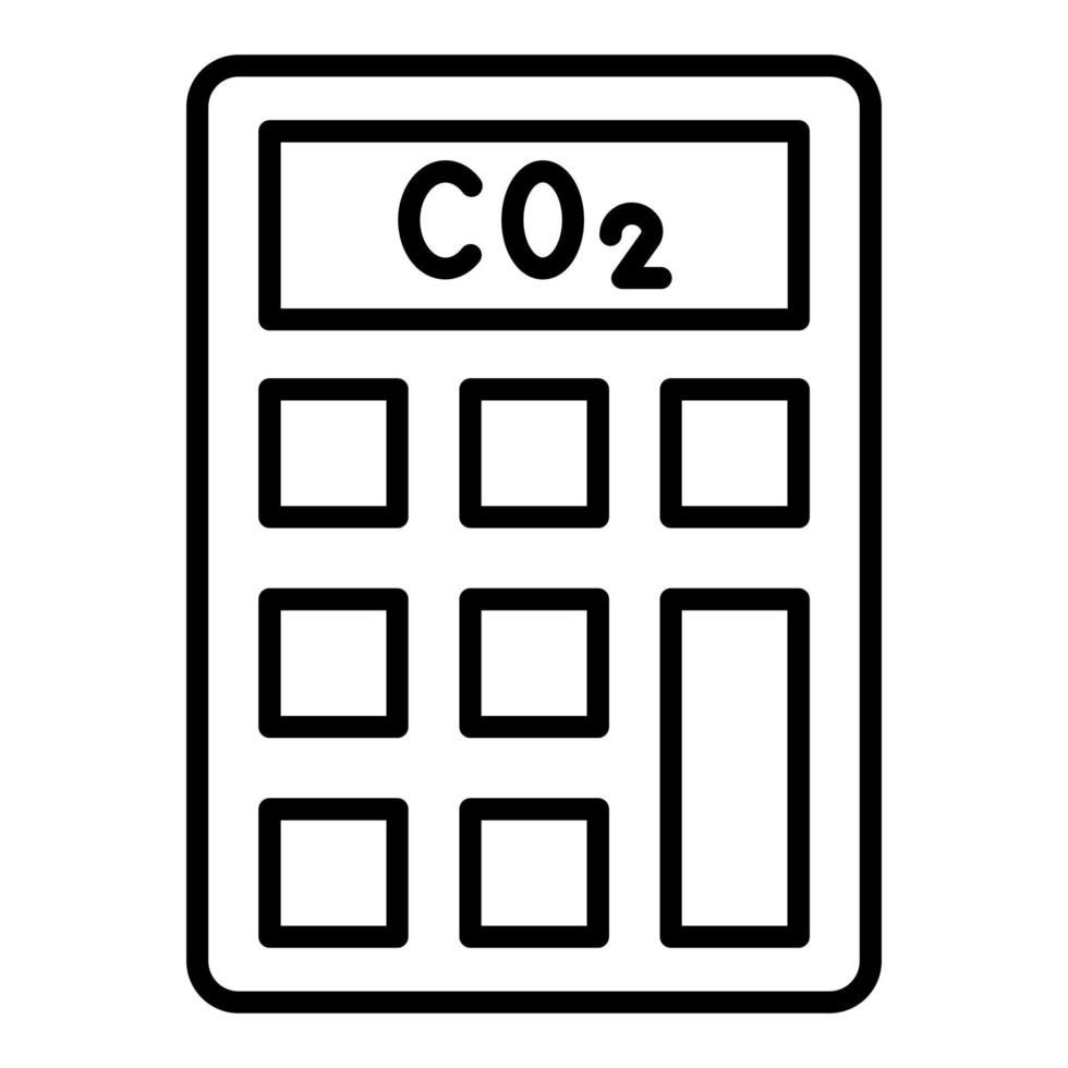 Gas Emissions Calculator Icon Style vector