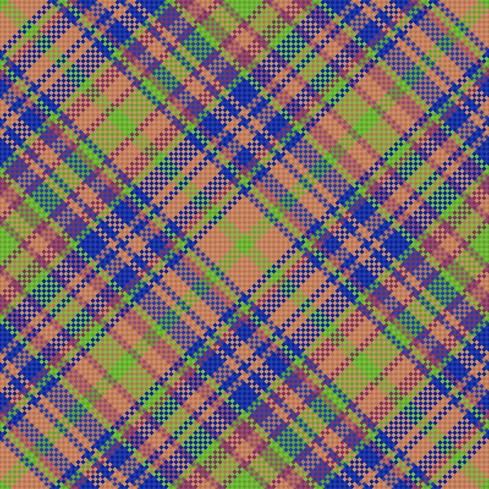 Fabric texture plaid. Check tartan textile. Pattern background vector seamless.