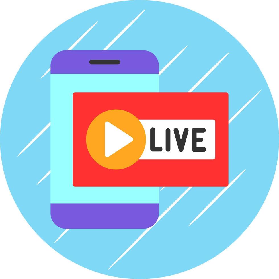 Live Channel Vector Icon Design