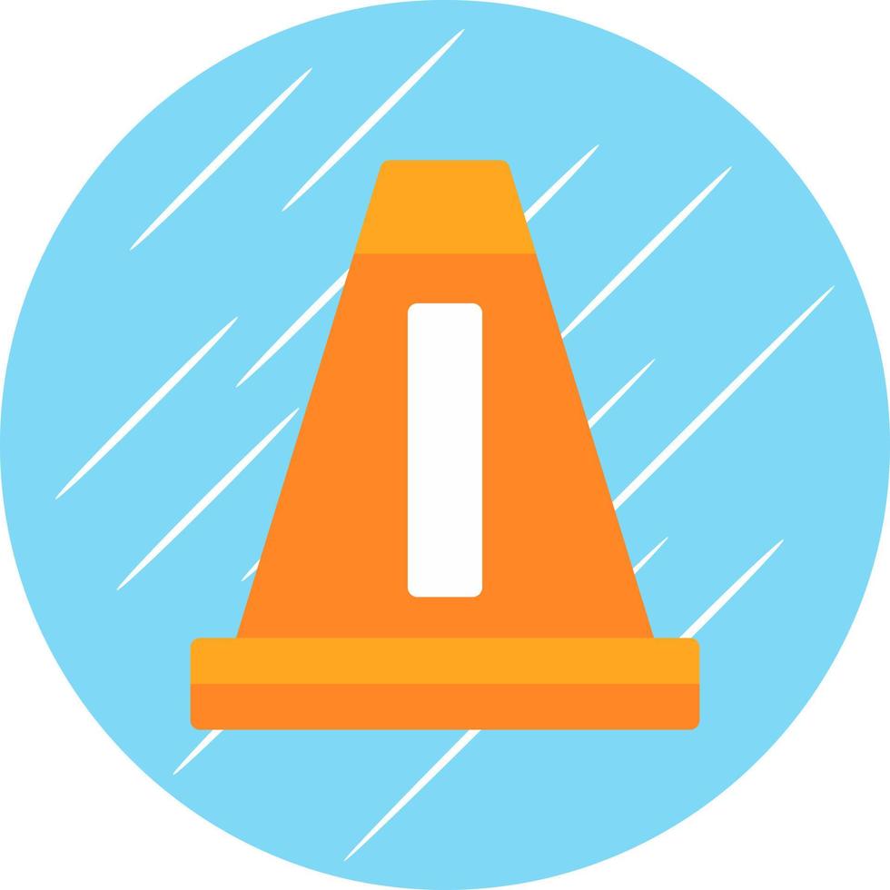 Traffic Cone Vector Icon Design