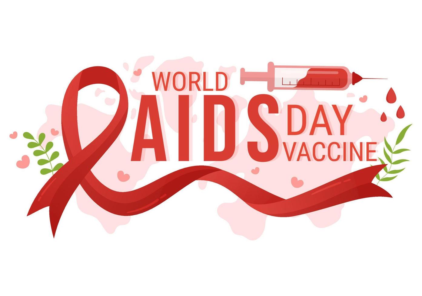World Aids Vaccine Day Illustration to Prevention and Awareness Health Care in Flat Cartoon Hand Drawn for Web Banner or Landing Page Templates vector