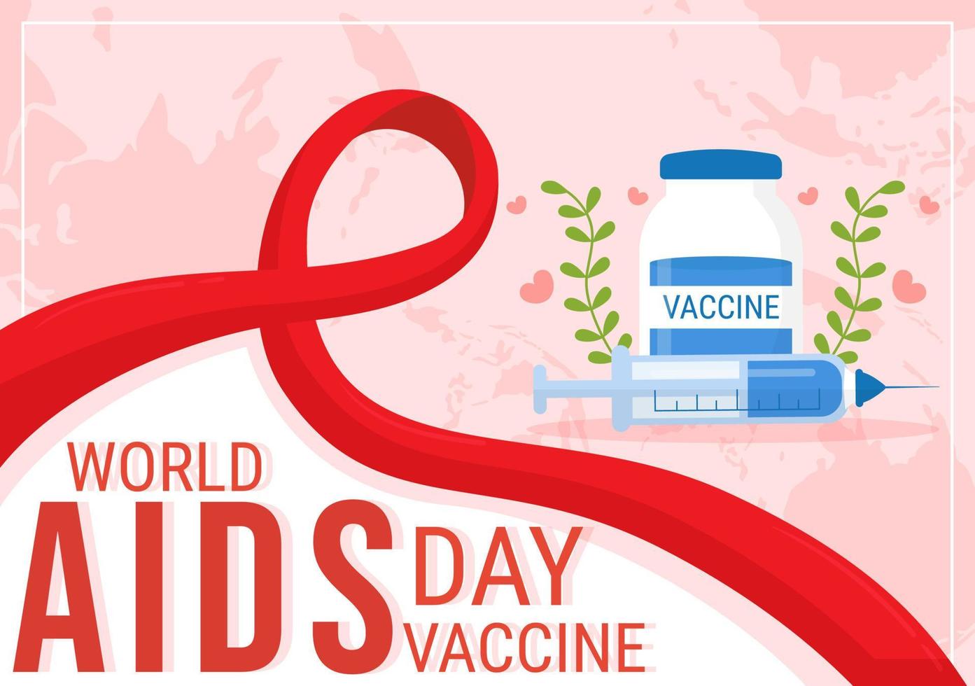World Aids Vaccine Day Illustration to Prevention and Awareness Health Care in Flat Cartoon Hand Drawn for Web Banner or Landing Page Templates vector