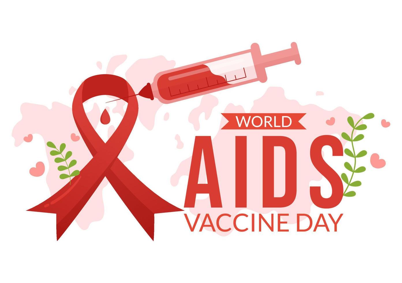World Aids Vaccine Day Illustration to Prevention and Awareness Health Care in Flat Cartoon Hand Drawn for Web Banner or Landing Page Templates vector