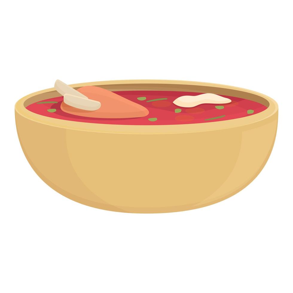 Borsch food icon cartoon vector. Dish recipe vector