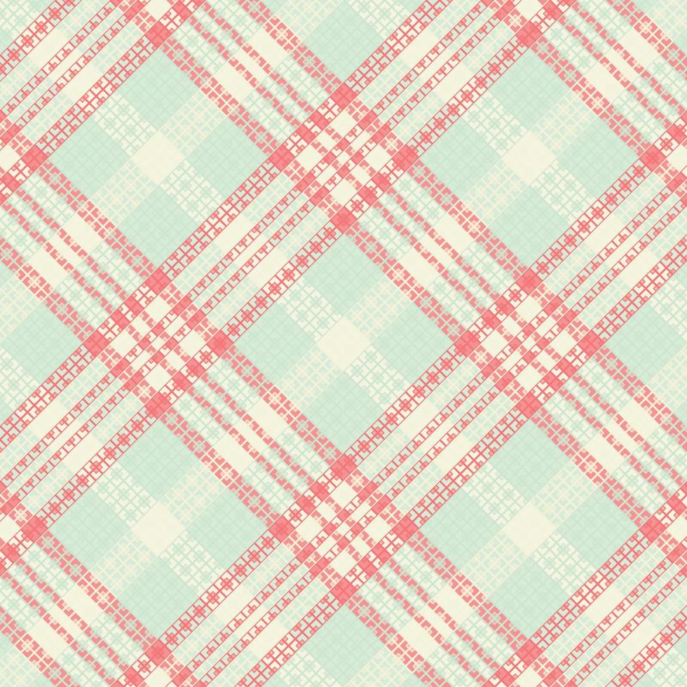 Seamless tartan plaid pattern with texture and pastel color. vector