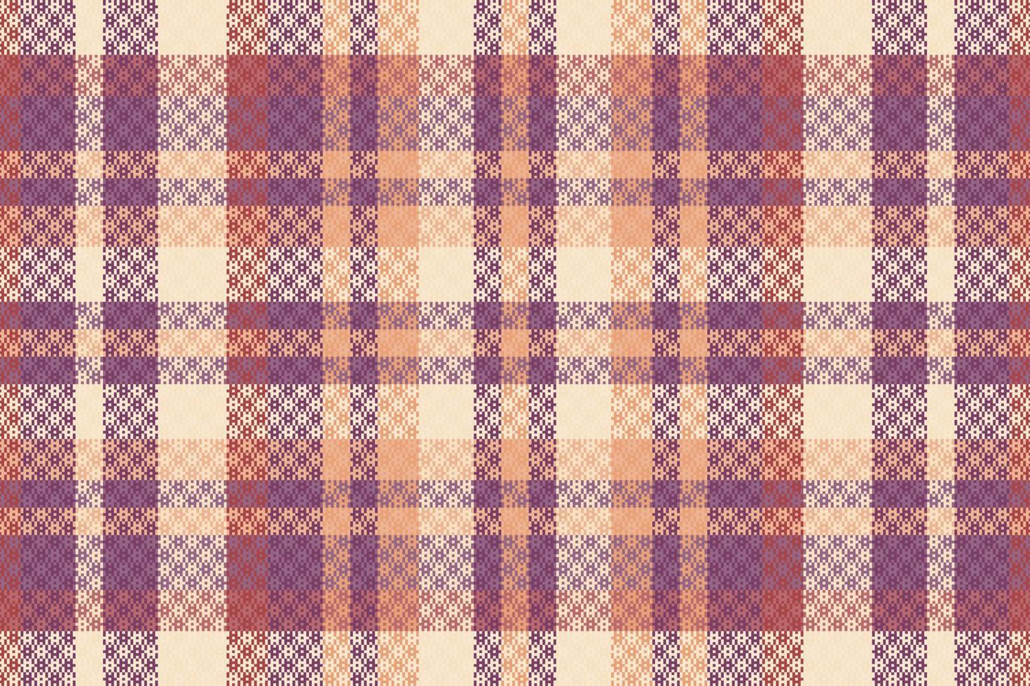 Seamless tartan plaid pattern with texture and pastel color. vector