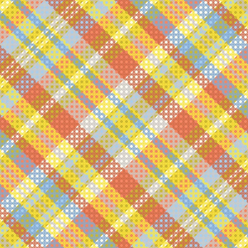Tartan Plaid With Summer Color Pattern. vector