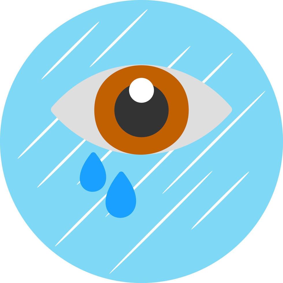 Watery Eyes Vector Icon Design