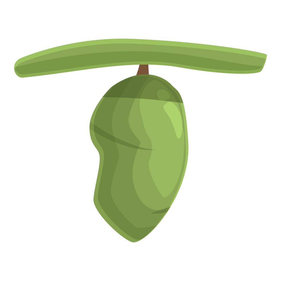 Silkworm larva icon cartoon vector. Nature leaf vector