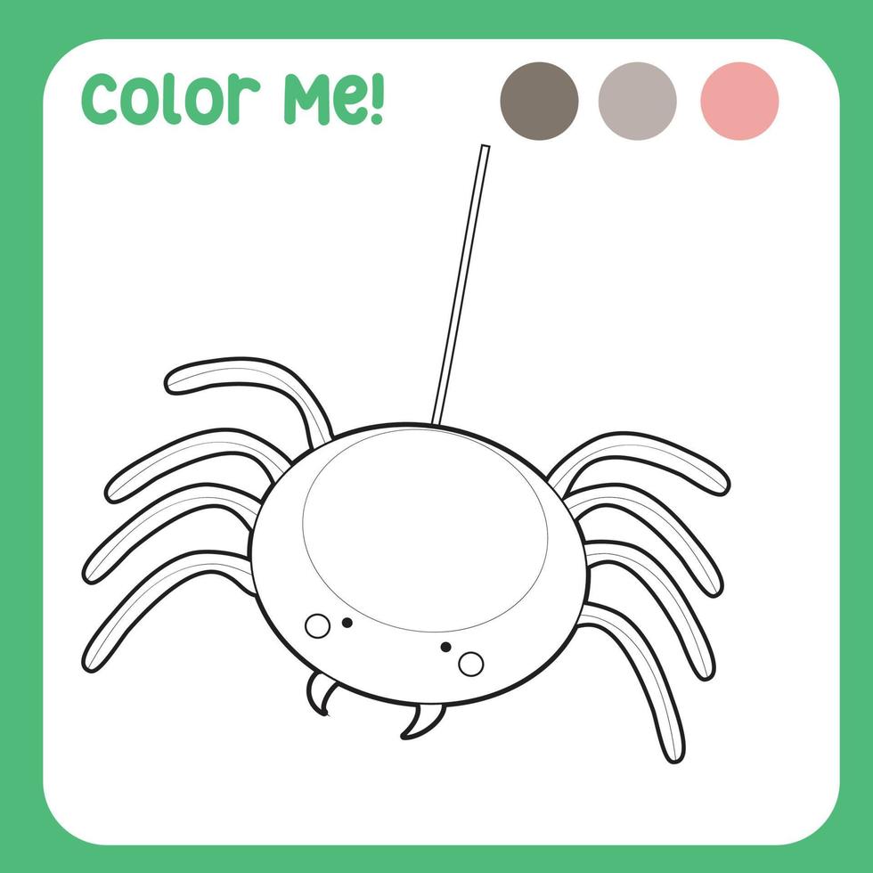 Coloring activity for children. Coloring animal worksheet. Black and white vector illustration. Motor skills education. Vector file.