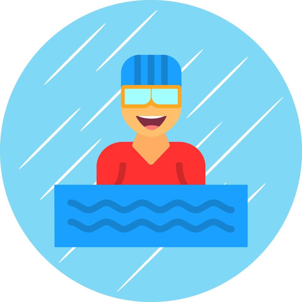 Swimmer Vector Icon Design