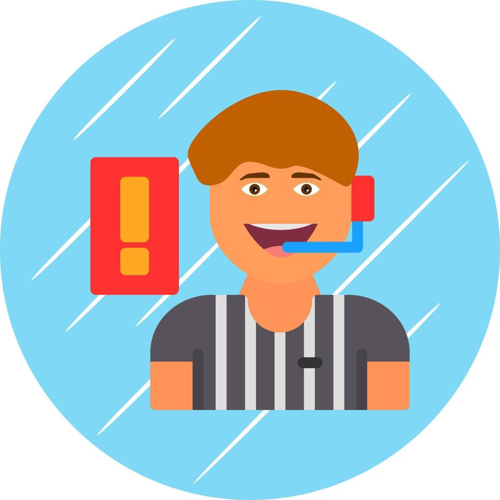 Referee Vector Icon Design