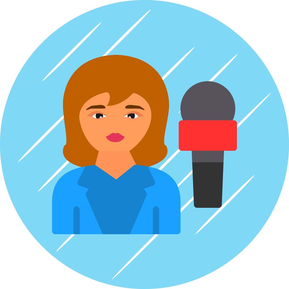 Reporter Vector Icon Design