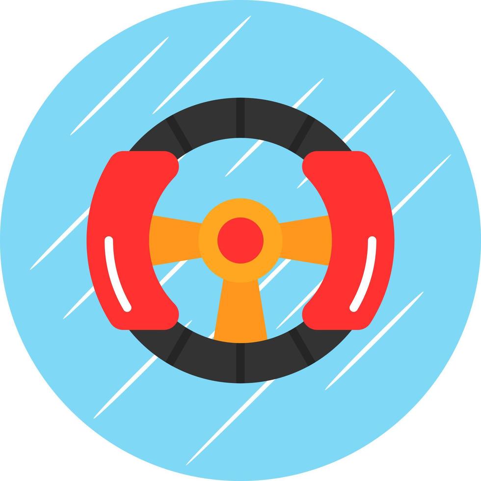 Steering Wheel Vector Icon Design