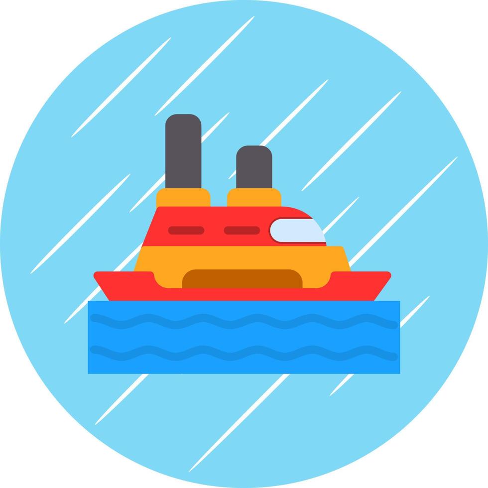 Cruise Ship Vector Icon Design