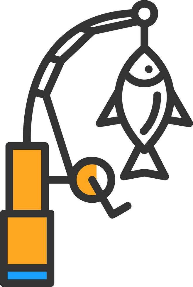 Fishing Rod Vector Icon Design