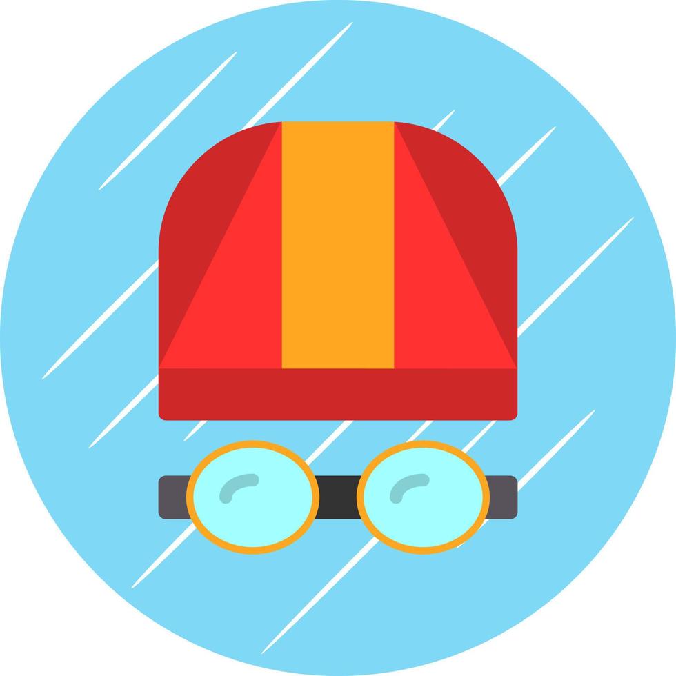 Swim Cap Vector Icon Design