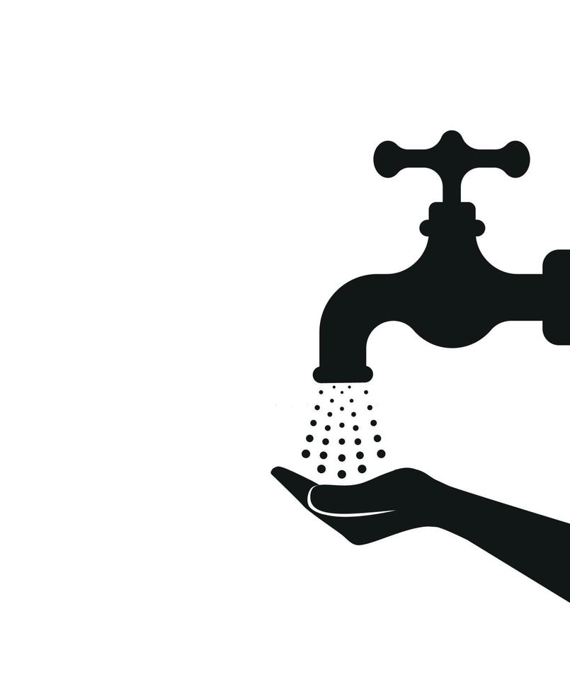 Water is precious-Save it-Use low-flow tap-vector concept vector