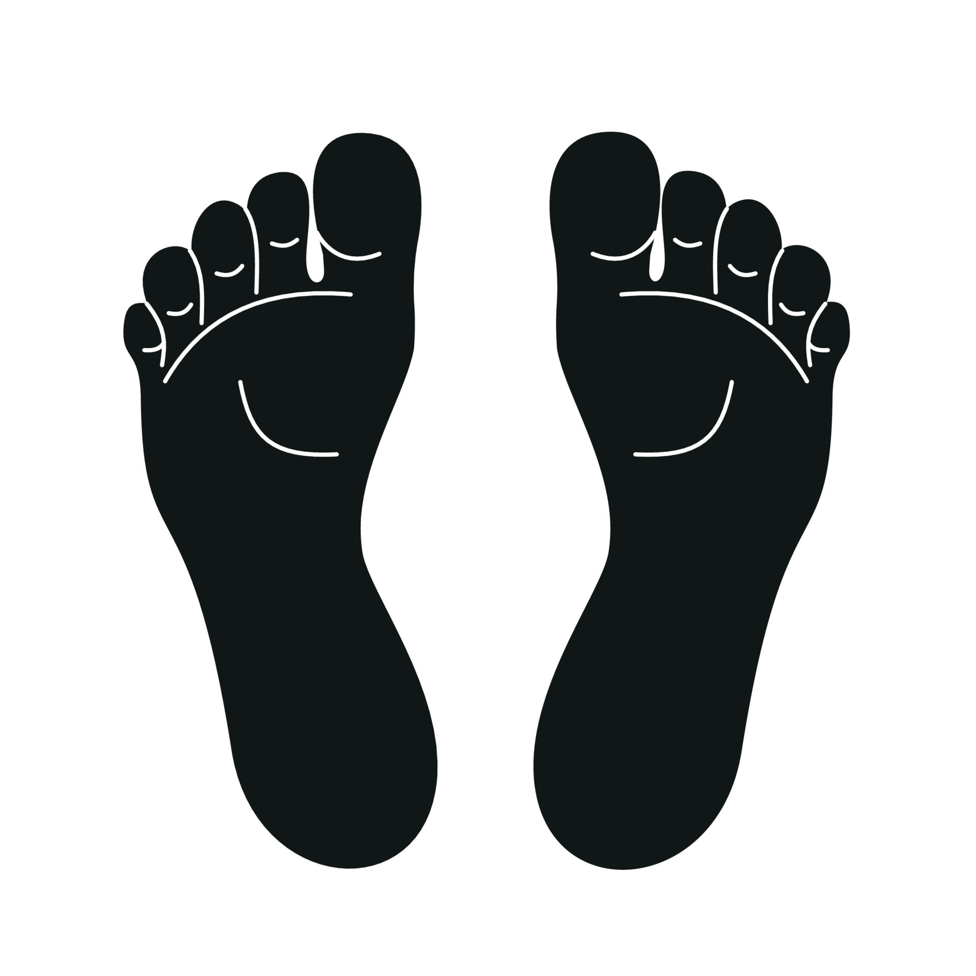 Foot Print Icon Vector Illustration Bare Foot Symbol On White Foot Print Icon Vector Illustration Bare Foot Symbol On White