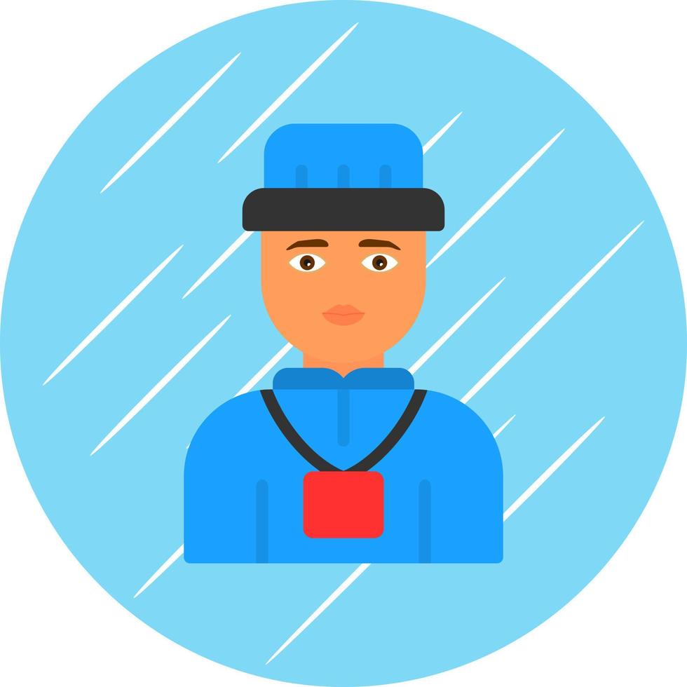 Tour Guide Man Vector Icon Design