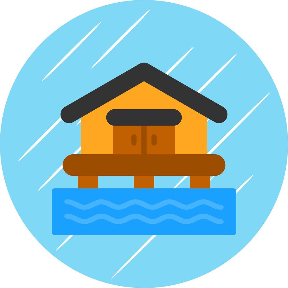 Beach House Vector Icon Design