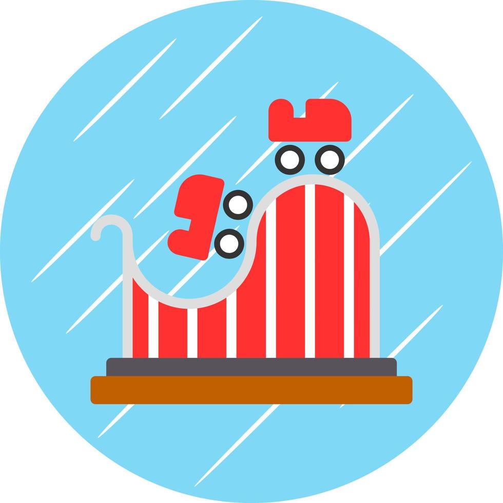 Roller Coaster Vector Icon Design